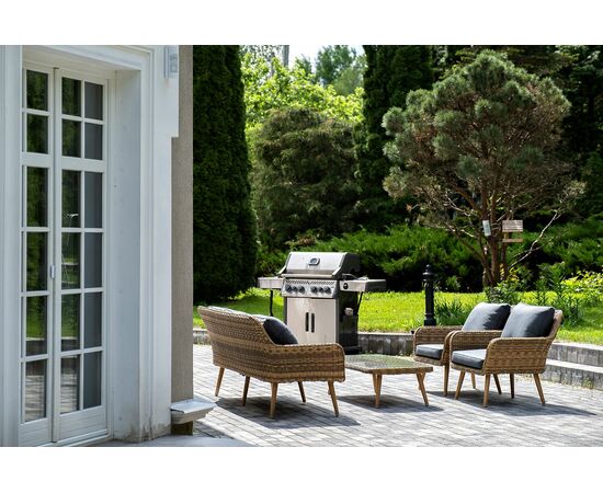 "Палермо" лаунж-зона из искусственного ротанга, цвет соломенный, изображение 6 | Интернет магазин мебели и декора LifeDekor