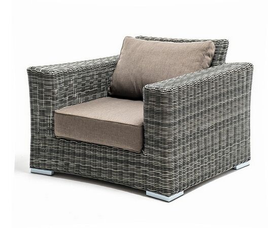 "Боно" кресло из искусственного ротанга, цвет графит | Интернет магазин мебели и декора LifeDekor