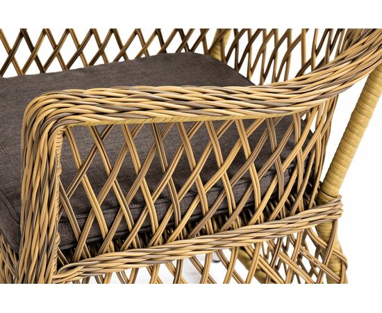 "Эспрессо–80 L" обеденная группа плетеная, цвет соломенный, изображение 4 | Интернет магазин мебели и декора LifeDekor