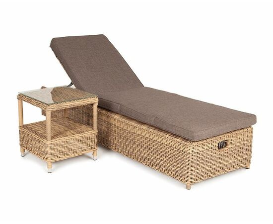 "Рим" комплект шезлонг со столиком, цвет соломенный | Интернет магазин мебели и декора LifeDekor