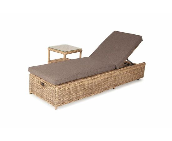 "Рим" комплект шезлонг со столиком, цвет соломенный, изображение 2 | Интернет магазин мебели и декора LifeDekor