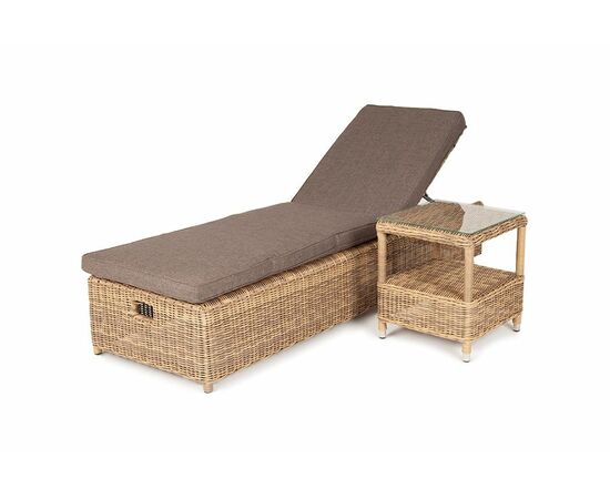 "Рим" комплект шезлонг со столиком, цвет соломенный, изображение 3 | Интернет магазин мебели и декора LifeDekor