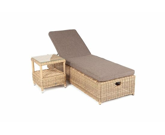 "Рим" комплект шезлонг со столиком, цвет соломенный, изображение 5 | Интернет магазин мебели и декора LifeDekor