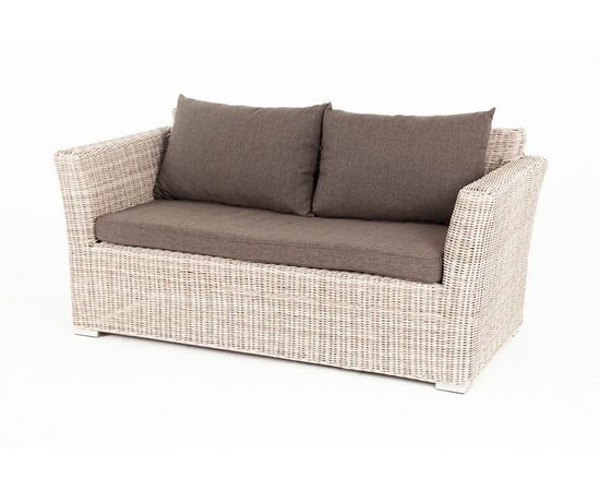 "Капучино" диван из искусственного ротанга двухместный, цвет бежевый | Интернет магазин мебели и декора LifeDekor