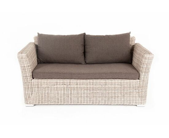 "Капучино" диван из искусственного ротанга двухместный, цвет бежевый, изображение 2 | Интернет магазин мебели и декора LifeDekor