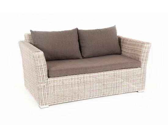 "Капучино" диван из искусственного ротанга двухместный, цвет бежевый, изображение 3 | Интернет магазин мебели и декора LifeDekor