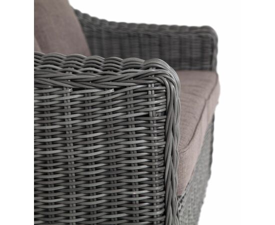 "Кон Панна" диван из искусственного ротанга двухместный, цвет графит, изображение 2 | Интернет магазин мебели и декора LifeDekor