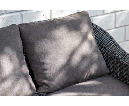 "Кон Панна" диван из искусственного ротанга двухместный, цвет графит, изображение 12 | Интернет магазин мебели и декора LifeDekor