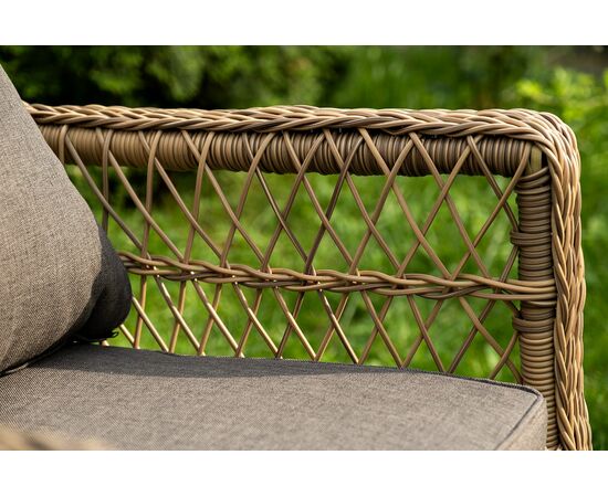"Гранд Латте" лаунж-зона из искусственного ротанга, цвет соломенный, изображение 13 | Интернет магазин мебели и декора LifeDekor