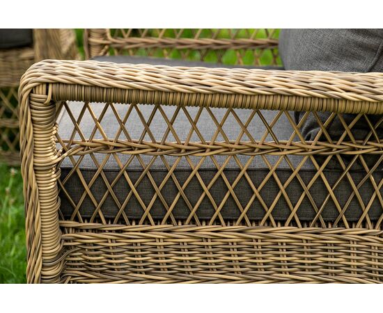 "Гранд Латте" лаунж-зона из искусственного ротанга, цвет соломенный, изображение 21 | Интернет магазин мебели и декора LifeDekor