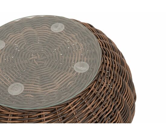 "Барселона" кофейный столик из искусственного ротанга, цвет коричневый, изображение 2 | Интернет магазин мебели и декора LifeDekor