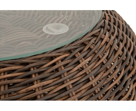 "Барселона" кофейный столик из искусственного ротанга, цвет коричневый, изображение 3 | Интернет магазин мебели и декора LifeDekor
