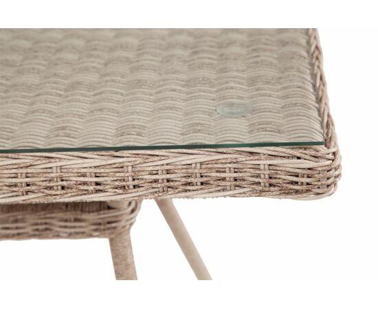 "Латте" плетеный стол из искусственного ротанга 160х90см, цвет бежевый, изображение 4 | Интернет магазин мебели и декора LifeDekor