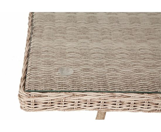 "Латте" плетеный стол из искусственного ротанга 160х90см, цвет бежевый, изображение 5 | Интернет магазин мебели и декора LifeDekor