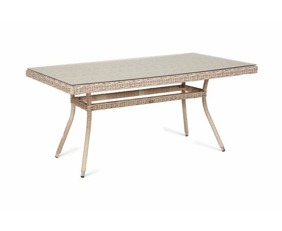 "Латте" плетеный стол из искусственного ротанга 160х90см, цвет бежевый, изображение 11 | Интернет магазин мебели и декора LifeDekor