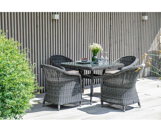 "Айриш" стол плетеный из искусственного ротанга, цвет графит, изображение 6 | Интернет магазин мебели и декора LifeDekor