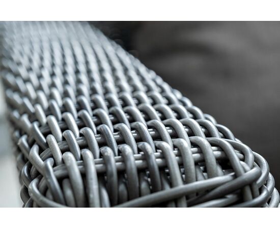 "Капучино" диван из искусственного ротанга трехместный, цвет графит, изображение 8 | Интернет магазин мебели и декора LifeDekor