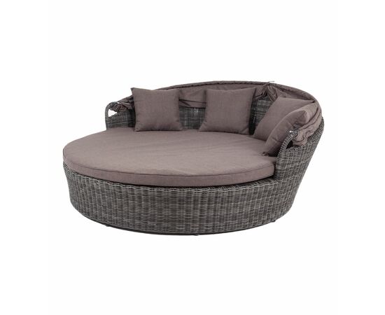 "Стильяно" плетеная кровать круглая, цвет графит, изображение 4 | Интернет магазин мебели и декора LifeDekor