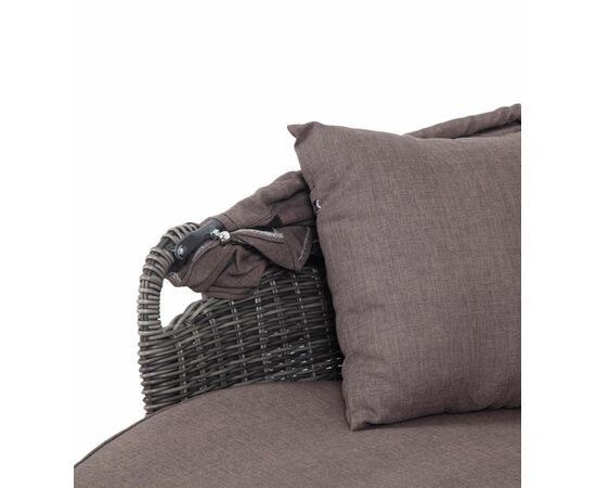 "Стильяно" плетеная кровать круглая, цвет графит, изображение 5 | Интернет магазин мебели и декора LifeDekor