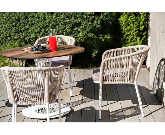 "Диего" обеденная группа на 4 персоны, круглый стол "дуб", цвет бежевый, изображение 6 | Интернет магазин мебели и декора LifeDekor