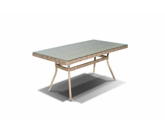 "Амароне" обеденная группа из искусственного ротанга на 4 персоны, цвет соломенный, изображение 5 | Интернет магазин мебели и декора LifeDekor