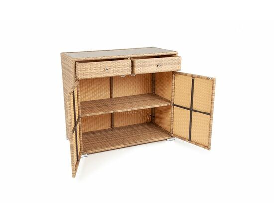 "Мальта" тумба плетеная из искусственного ротанга, цвет соломенный, изображение 10 | Интернет магазин мебели и декора LifeDekor