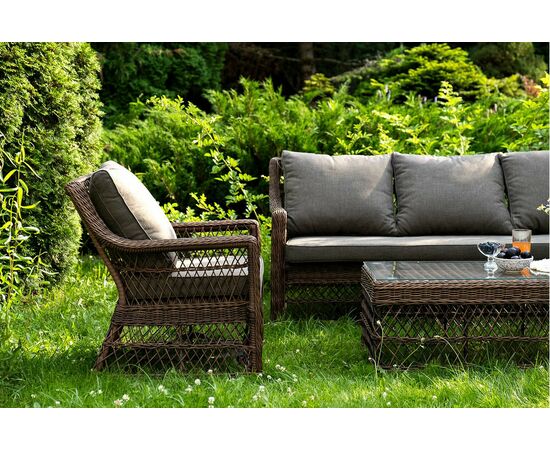 "Гранд Латте" лаунж-зона из искусственного ротанга, цвет коричневый, изображение 10 | Интернет магазин мебели и декора LifeDekor