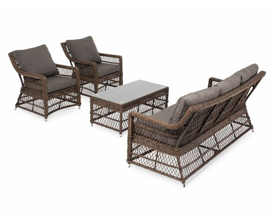 "Гранд Латте" лаунж-зона из искусственного ротанга, цвет коричневый, изображение 20 | Интернет магазин мебели и декора LifeDekor