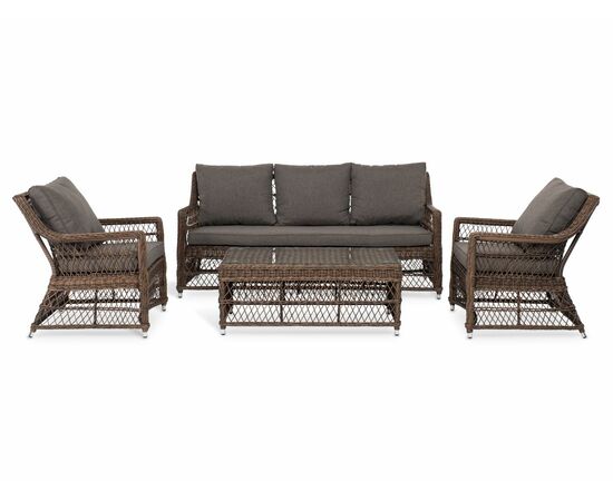 "Гранд Латте" лаунж-зона из искусственного ротанга, цвет коричневый, изображение 21 | Интернет магазин мебели и декора LifeDekor