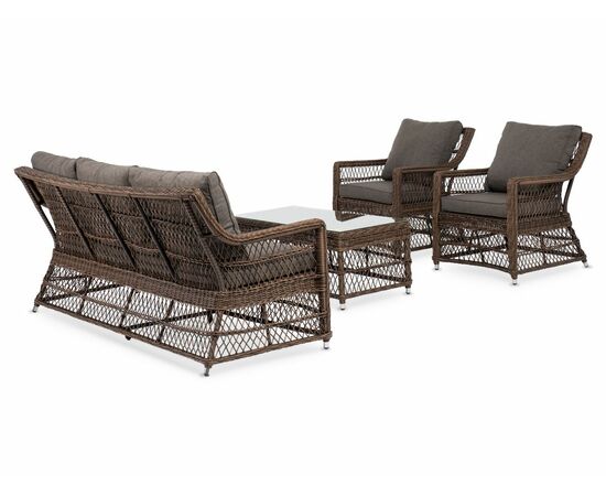 "Гранд Латте" лаунж-зона из искусственного ротанга, цвет коричневый, изображение 24 | Интернет магазин мебели и декора LifeDekor