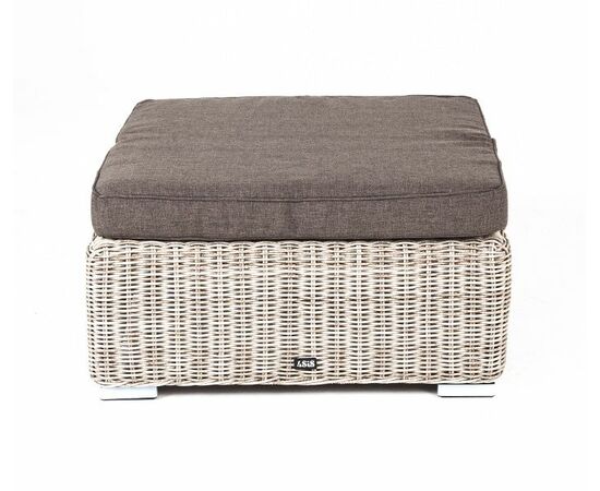 "Лунго" плетеная оттоманка с подушкой, цвет бежевый, изображение 3 | Интернет магазин мебели и декора LifeDekor