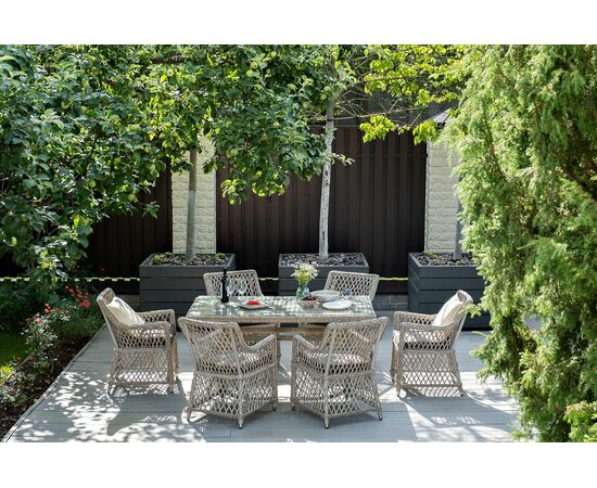 "Латте" обеденная группа плетеная, цвет бежевый, изображение 2 | Интернет магазин мебели и декора LifeDekor