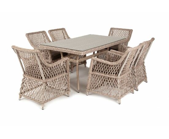 "Латте" обеденная группа плетеная, цвет бежевый, изображение 11 | Интернет магазин мебели и декора LifeDekor