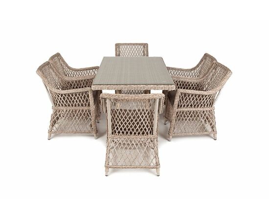 "Латте" обеденная группа плетеная, цвет бежевый, изображение 12 | Интернет магазин мебели и декора LifeDekor