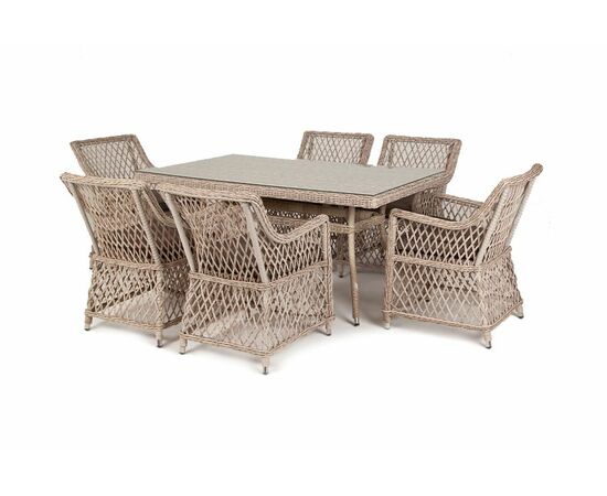 "Латте" обеденная группа плетеная, цвет бежевый, изображение 13 | Интернет магазин мебели и декора LifeDekor