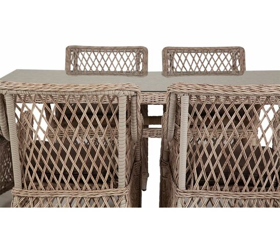"Латте" обеденная группа плетеная, цвет бежевый, изображение 14 | Интернет магазин мебели и декора LifeDekor