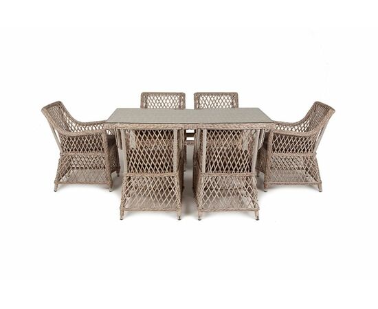"Латте" обеденная группа плетеная, цвет бежевый, изображение 16 | Интернет магазин мебели и декора LifeDekor