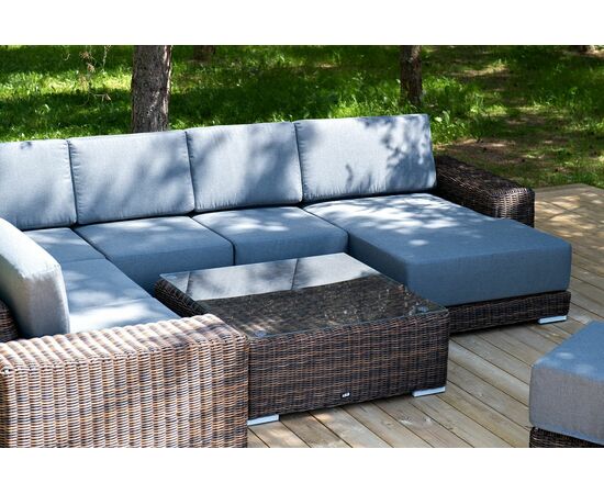 "Капри" трансформирующаяся лаунж-зона из искусственного ротанга, цвет коричневый, изображение 9 | Интернет магазин мебели и декора LifeDekor