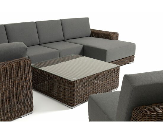 "Капри" трансформирующаяся лаунж-зона из искусственного ротанга, цвет коричневый, изображение 30 | Интернет магазин мебели и декора LifeDekor