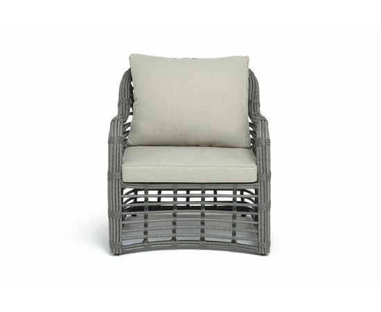 "Ницца" кресло из искусственного ротанга, цвет серый, изображение 2 | Интернет магазин мебели и декора LifeDekor