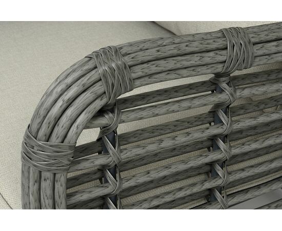 "Ницца" кресло из искусственного ротанга, цвет серый, изображение 5 | Интернет магазин мебели и декора LifeDekor