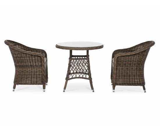 "Эспрессо–80 R" обеденная группа плетеная, цвет коричневый, изображение 2 | Интернет магазин мебели и декора LifeDekor