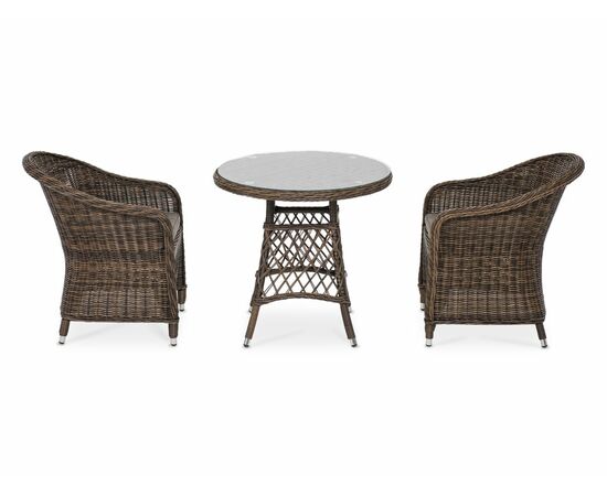 "Эспрессо–80 R" обеденная группа плетеная, цвет коричневый, изображение 3 | Интернет магазин мебели и декора LifeDekor