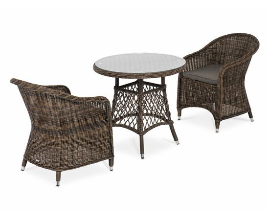 "Эспрессо–80 R" обеденная группа плетеная, цвет коричневый, изображение 4 | Интернет магазин мебели и декора LifeDekor