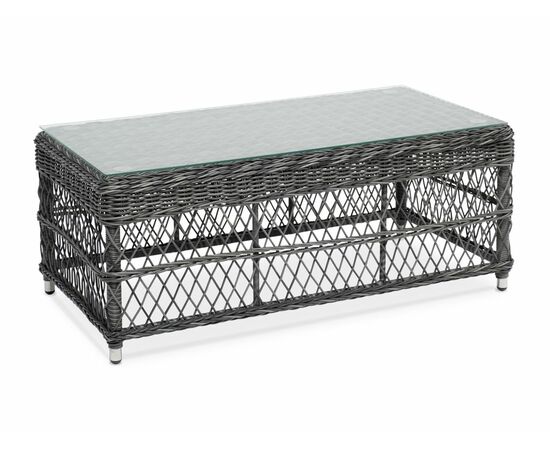 "Гранд Латте" стол журнальный из искусственного ротанга, цвет графит, изображение 3 | Интернет магазин мебели и декора LifeDekor