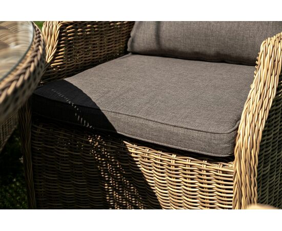 "Неаполь" обеденная группа плетеная из искусственного ротанга, цвет соломенный, изображение 9 | Интернет магазин мебели и декора LifeDekor