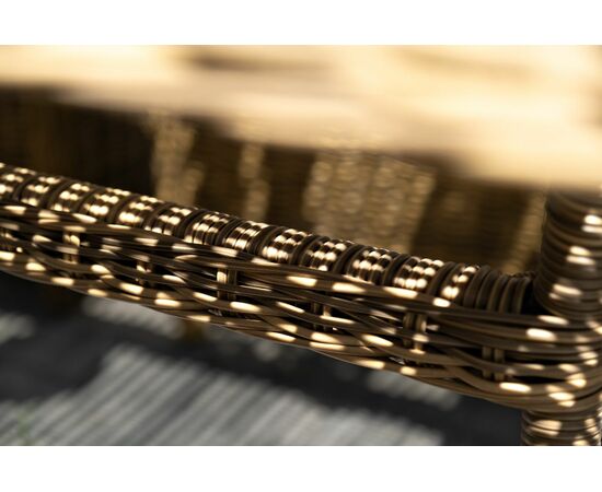 "Неаполь" обеденная группа плетеная из искусственного ротанга, цвет соломенный, изображение 12 | Интернет магазин мебели и декора LifeDekor