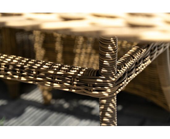"Неаполь" обеденная группа плетеная из искусственного ротанга, цвет соломенный, изображение 13 | Интернет магазин мебели и декора LifeDekor