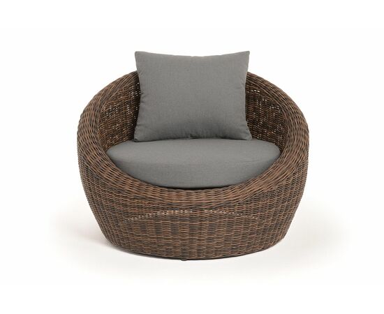 "Барселона" кресло из искусственного ротанга, цвет коричневый, изображение 2 | Интернет магазин мебели и декора LifeDekor