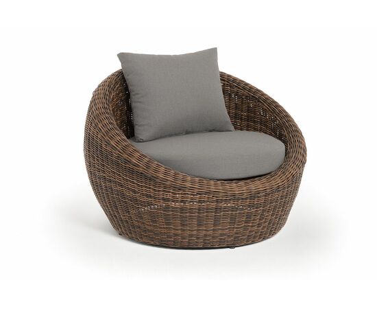 "Барселона" кресло из искусственного ротанга, цвет коричневый, изображение 3 | Интернет магазин мебели и декора LifeDekor